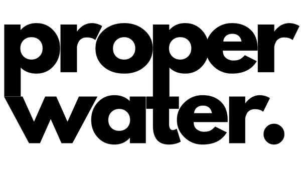 proper water logo - black